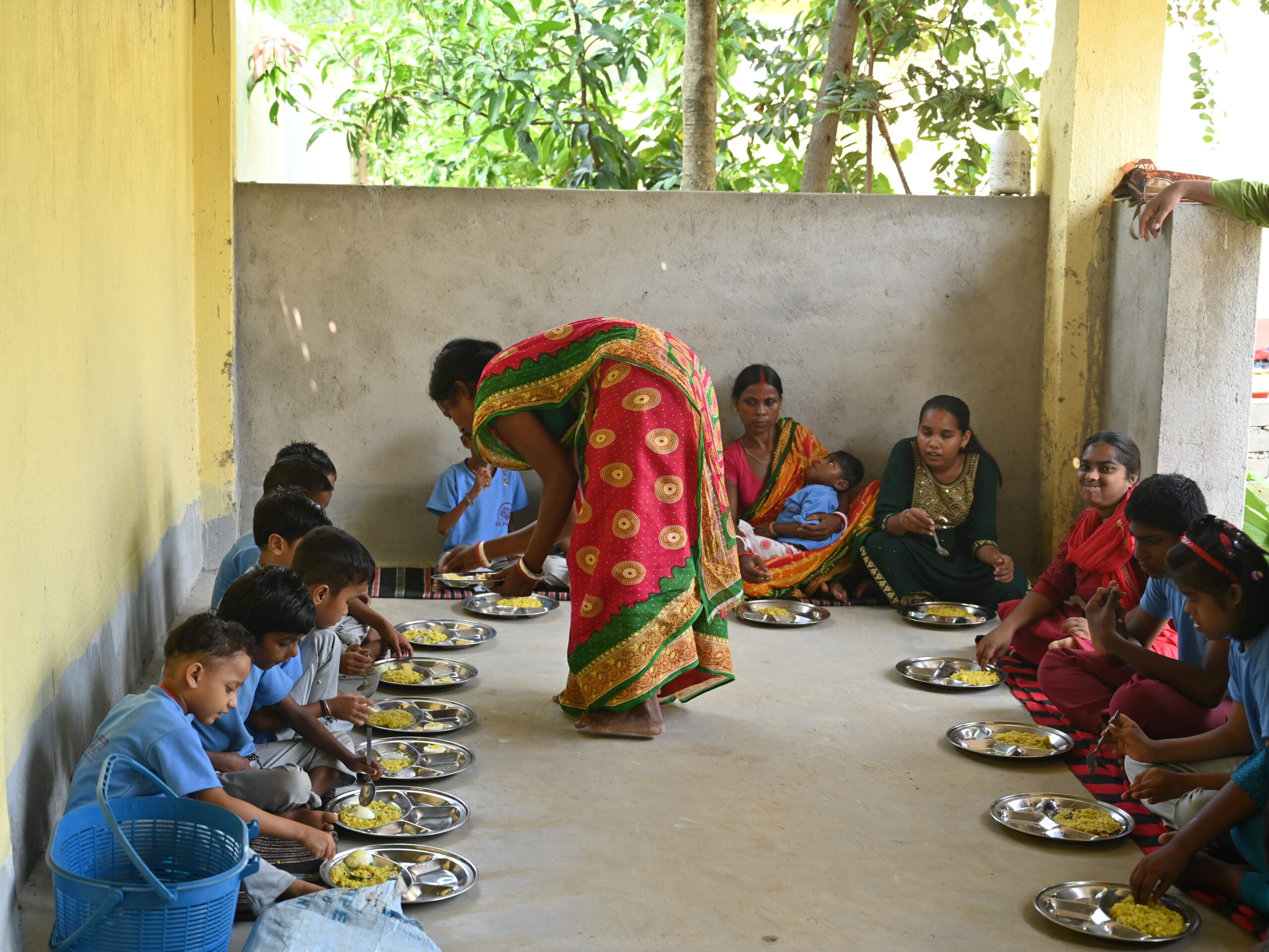 Students are geting Nutrience food in mid day meal 